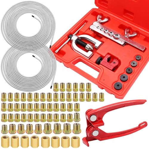 25 ft 3/16 + 1/4 Zinc Coated Alloy Brake Line Kit
