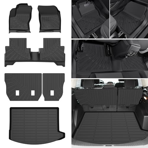 Escape Floor Mats & Cargo Liner w/Backrest Mat Fit for Ford Escape 2013-2019, All Weather Floor Mats for Escape Accessories Heavy Duty Waterproof