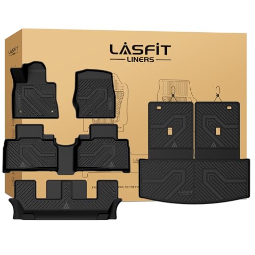 LASFIT Floor Mats & Cargo with Backrest Mat for Ford Explorer 2020–2021