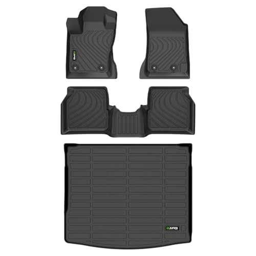 HAFIDI Floor Mats & Cargo Liner Set Fit for 2017-2025 Jeep Compass All Weather Protection TPE Anti-Slip Automotive Full Set Floor Liners Custom Accessories - Black
