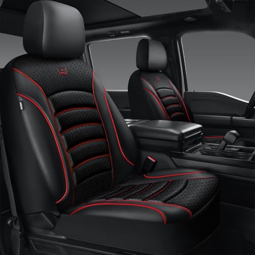 CAR PASS 3D Foam Mesh Leather (Black Red)