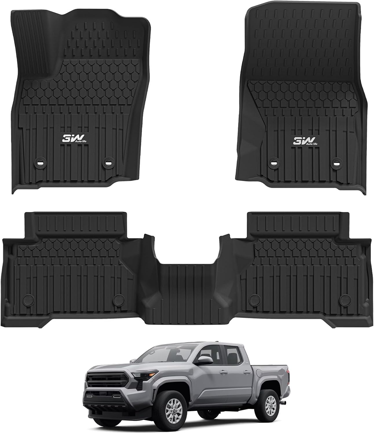 3W TPE All-Weather Floor Mats (Tacoma)