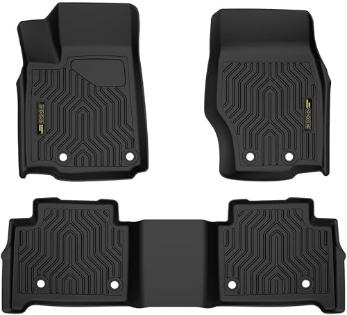 G-PLUS Floor Mats Cargo Liners, Compatible with Jeep Grand Cherokee 2022-2024 (Include 4xe NOT for L or WK), 1st & 2nd Row, All Weather Full Cover Protection, Black