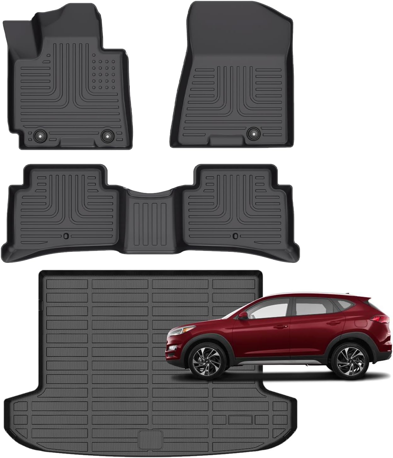 for Hyundai Tucson Floor Mats 2016-2021 All-Weather Floor Mats & Cargo Liner - Norand