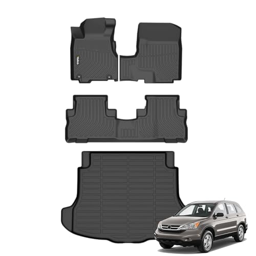 Wailtnb-All Weather Floor Mats & Cargo Liner for Honda CRV 2007-2011 Custom Fit Honda CRV 2007-2011 Waterproof Durable Easy to Clean Accessories