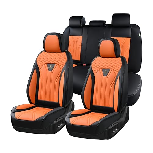 FLORICH Leather Seat Covers (Black&Orange)
