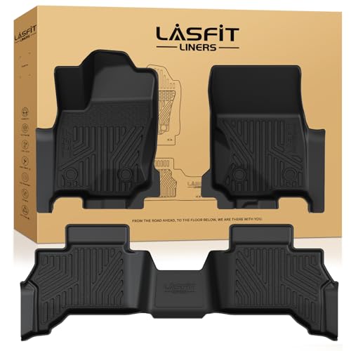 LASFIT Floor Mats for Toyota 4Runner 2025 2026 5 Seats(Not for Hybrid), All Weather TPE Custom Fit Floor Liner for 4Runner SR5/TRD/Limited 6th gen Front&Rear 4 Runner 2025-2026 Car Mats, Black