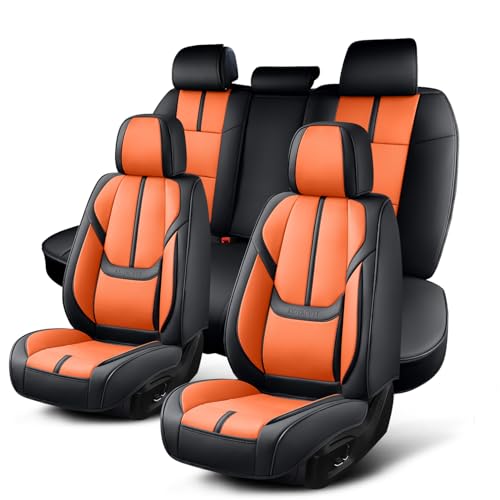 Auto Car Seat Covers FullSet (Black&Orange)