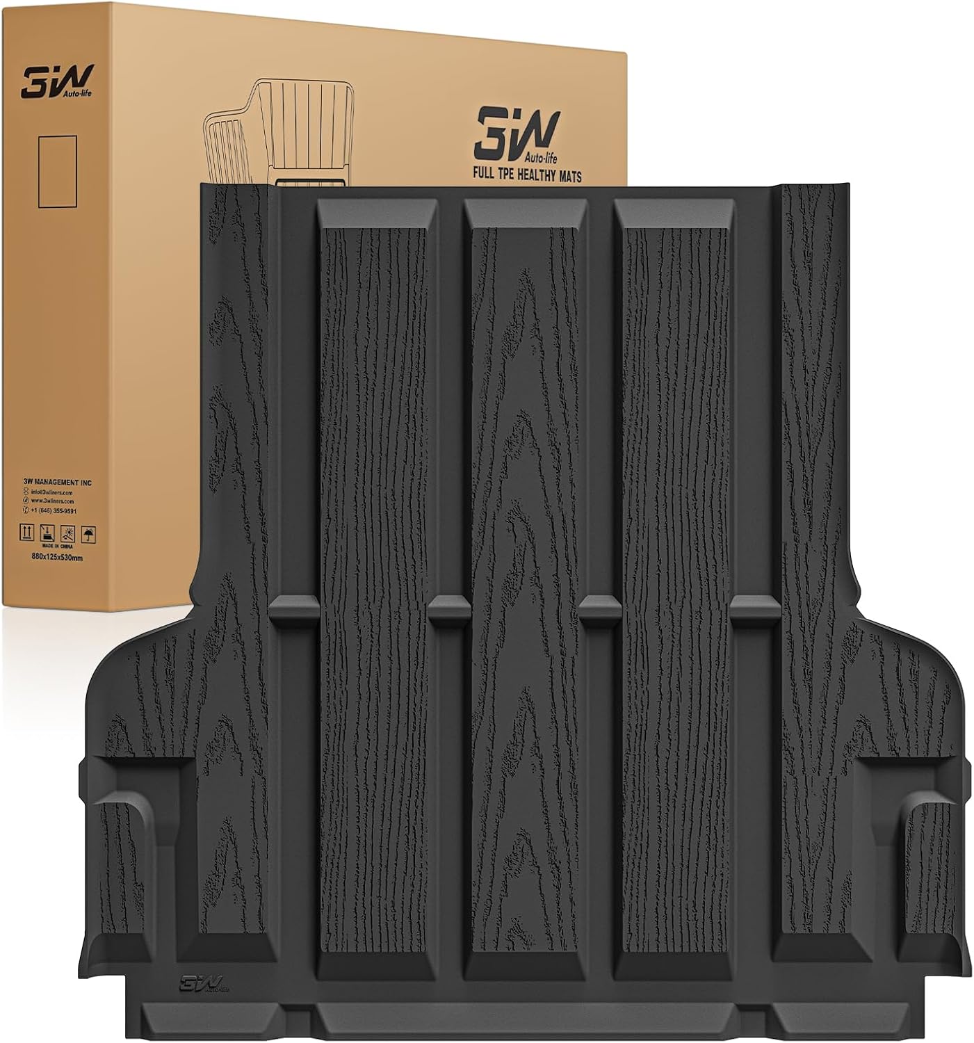 3W Bed Mat for Nissan Frontier 2025 2024 2023 2022 Truck Bed Mat 5 FT/59.5inchs, All Weather TPE Custom Fit Bed Liner for Frontier Crew Cab Pickup (Not Fit 6 FT/73.3inches),Black
