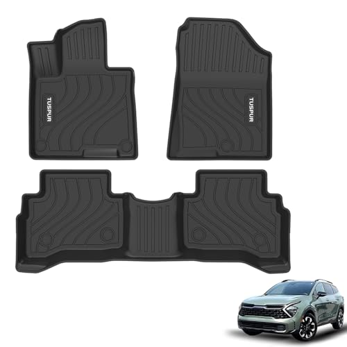 Floor Mats Fit for Kia Sportage Cargo Liner 2023 2024 2025 (Not Hybrid) All-Weather TPE Rubber Liners Set, Odorless & Anti-Slip, All-Season Protection for Sportage Accessories