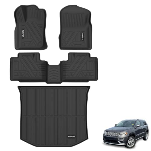 for Jeep Grand Cherokee Floor Mats 2016-2021 & 2022 WK (5-Seater) - All-Weather Waterproof Car Floor Mats & Cargo Liner, (NOT for GC Limited, WL74 or L 3-Row)