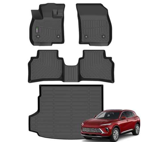 ANBINGO-Floor Mats & Cargo Mat for 2021-2025 2026 Buick Envision, TPE All Weather Protection Custom Fit 1st & 2nd Row & Envision Cargo Mat Rubber Floor Liners for Envision Accessories, Black