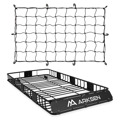 ARKSEN 84 x 39 x 6 Inch Universal Roof Rack Cargo Basket