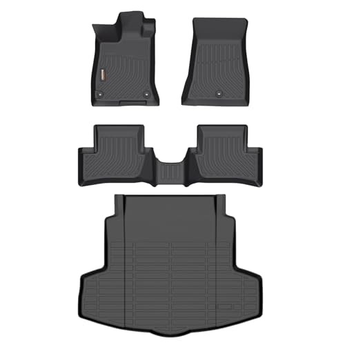 Binmotor-Floor Mats & Cargo Liner for TLX 2021-2025(for AWD & FWD), Front & 2nd Row & Rear Cargo Mat TPE All Weather Car Mats Custom Fit Floor Liners Waterproof Mat TLX Accessories