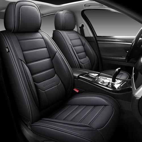 Seat Covers, Car Seat Covers Front Seats, Car Seat Cover, Car Seat Protector Waterproof, Car Seat Cushion Nappa Leather, Black Seat Covers Carseat Cover Universal Fit for Most Cars