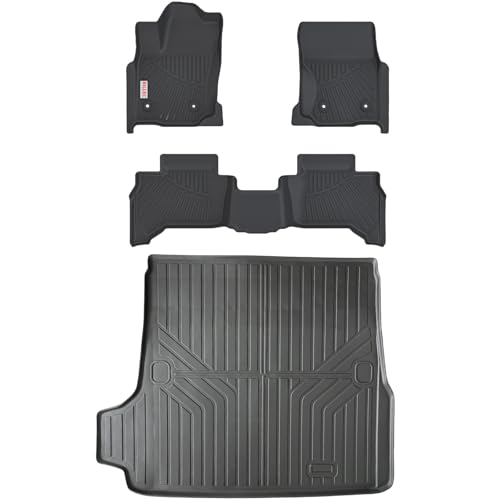 Floor Mats & Cargo Liner for 2025 2026 Toyota 4runner/4 Runner(Not for Hybrid), All Weather Protection Accessories Custom Full Set Liners Include 1st & 2nd Row Automotive Floor Mats