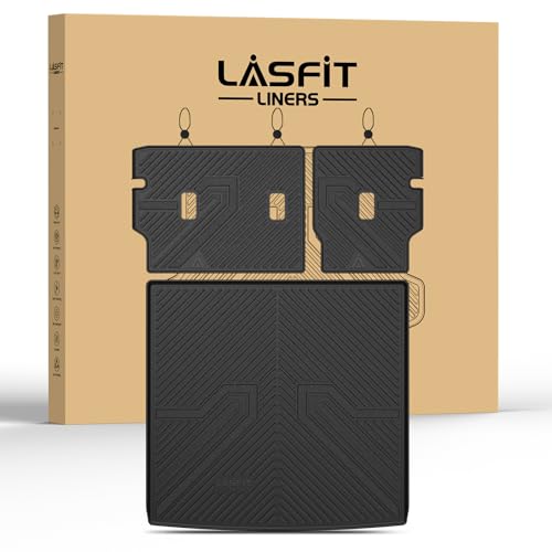 LASFIT Cargo Mat with Backrest Mat for Honda Passport 2026, All Weather TPE Custom Fit Trunk Mat Trunk Liner Trunk Tray Cargo Liner Cargo Tray with Seatback Cover, Black