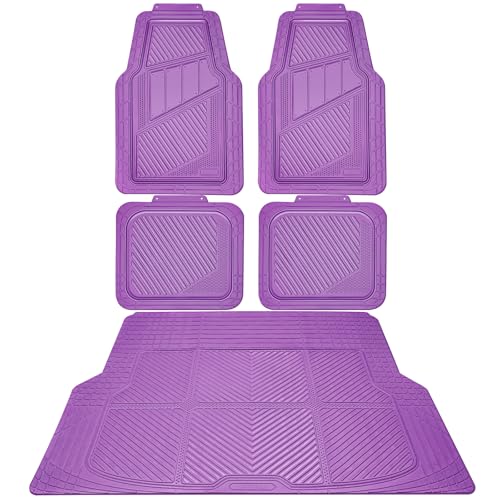 CAR PASS Heavy Duty Rubber Floor Mats Full Set