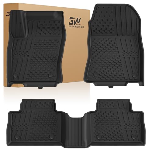 3W Floor Mats Fit for Nissan Kicks 2025 2026 (Not Fit Play Version) Accessories TPE All Weather Floor Liner, 1st and 2nd Row Car Mats Tunk Mats Full (NOT for Play Version)