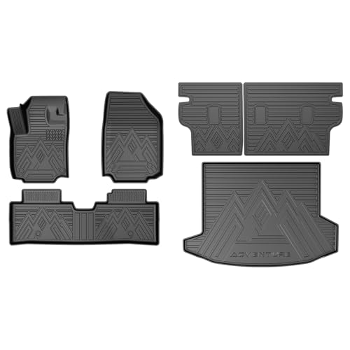 Mixsuper Floor Mats Cargo Liner for Chevy Equinox/GMC Terrain 2025 2026, All Weather 2 Row Floor Liners and Trunk Mat Set Black