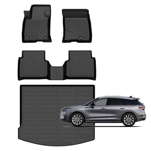 for Lincoln Corsair Floor Mats 2025 2024-2020(Non Plug-in Hybrid), Car Mats for Lincoln Corsair All Weather Anti-Slip Waterproof Mats Cargo Liner Accessories 2020-2025