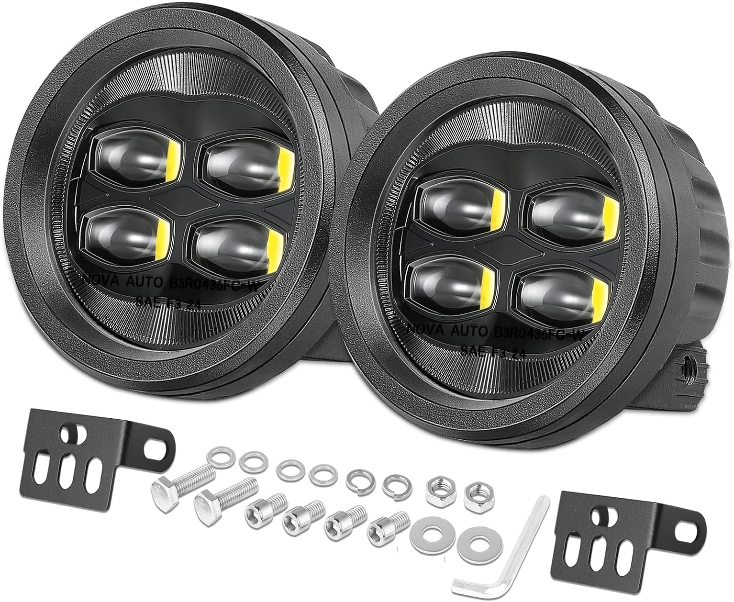 SAE LED Fog Lights, ACEC SHOP 2PCS 80W 3.5 Inch Round LED Pods DOT Approved Street Legal Pod Lights Off Road Driving Fog Lamps for Trucks Pickup Wrangler JK Tacoma Tundra SUV UTV ATV Motorcycle