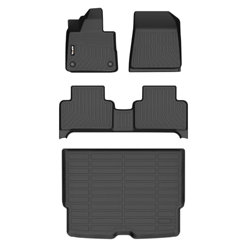 AIPOIL Floor Mats & Cargo Liner Set for 2024 2025 Charger Daytona All Weather Protection TPE Anti-Slip Automotive Full Set Custom Car Mats Accessories - Black