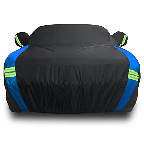 Avecrew Car Cover Waterproof All Weather for Dodge Challenger Automobiles, Outdoor Full Exterior Covers Fit 2008-2025 for Dodge Challenger with Windproof Strap