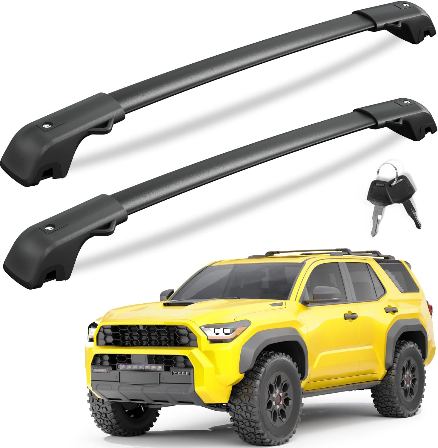 KINGGERI Lockable 220LBS Cross Bars (4Runner fit)